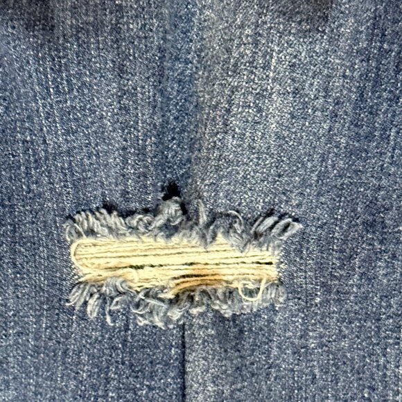 Harper Heritage Womens Jeans Size 30 Short Blue Denim Distress Frayed Ankle Hem - Picture 7 of 11